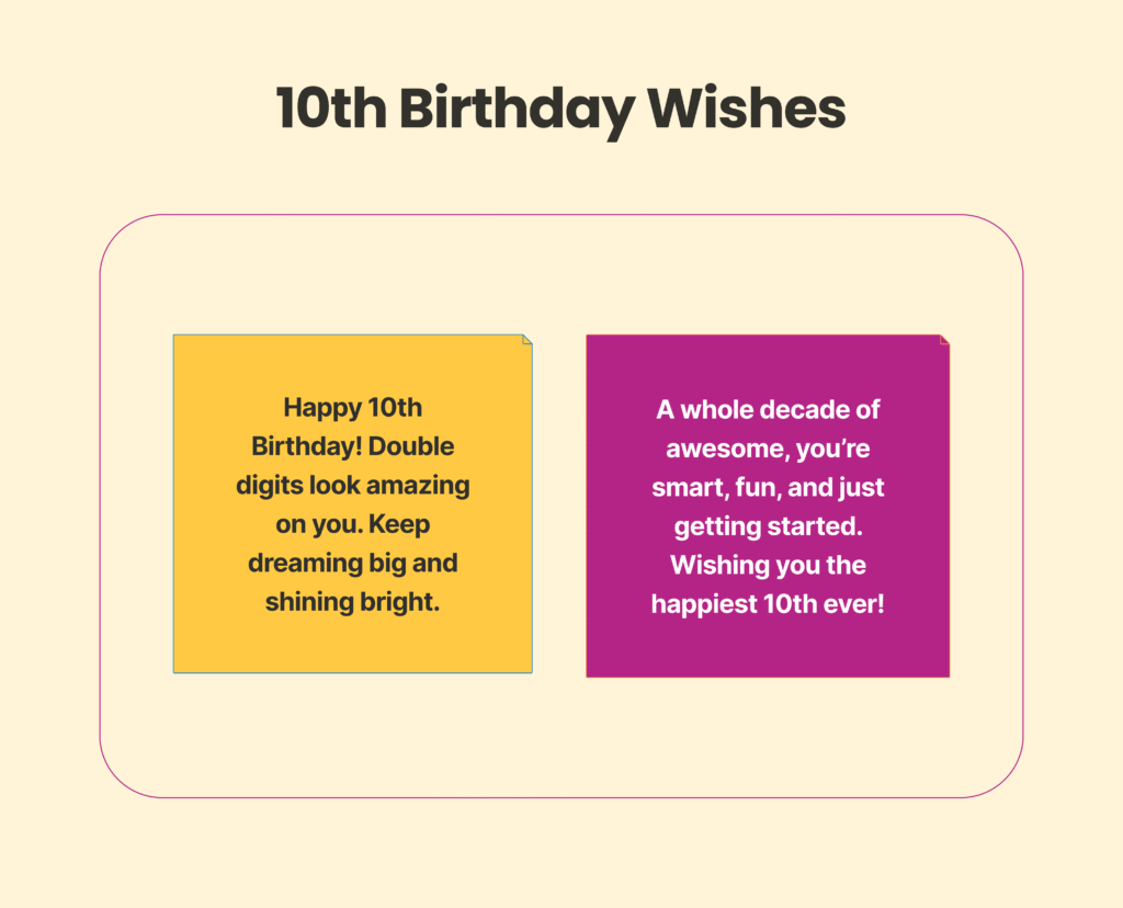 10th Birthday Messages and Wishes