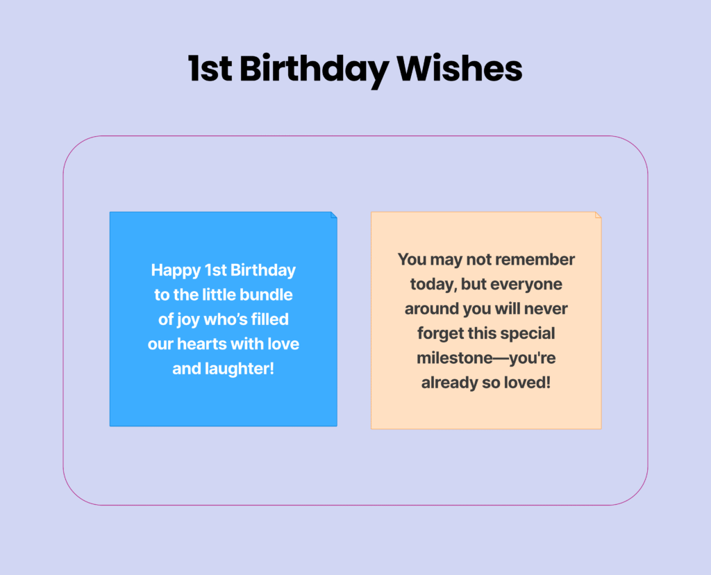 First (1st) Birthday Wishes and Messages