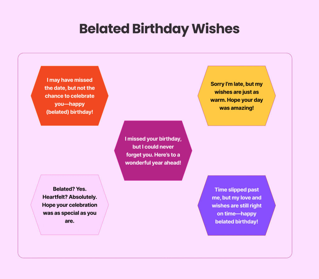 Belated Birthday Messages and Wishes