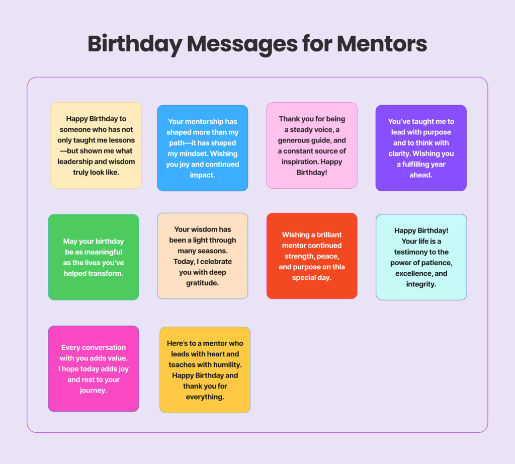 Birthday Messages for Mentors