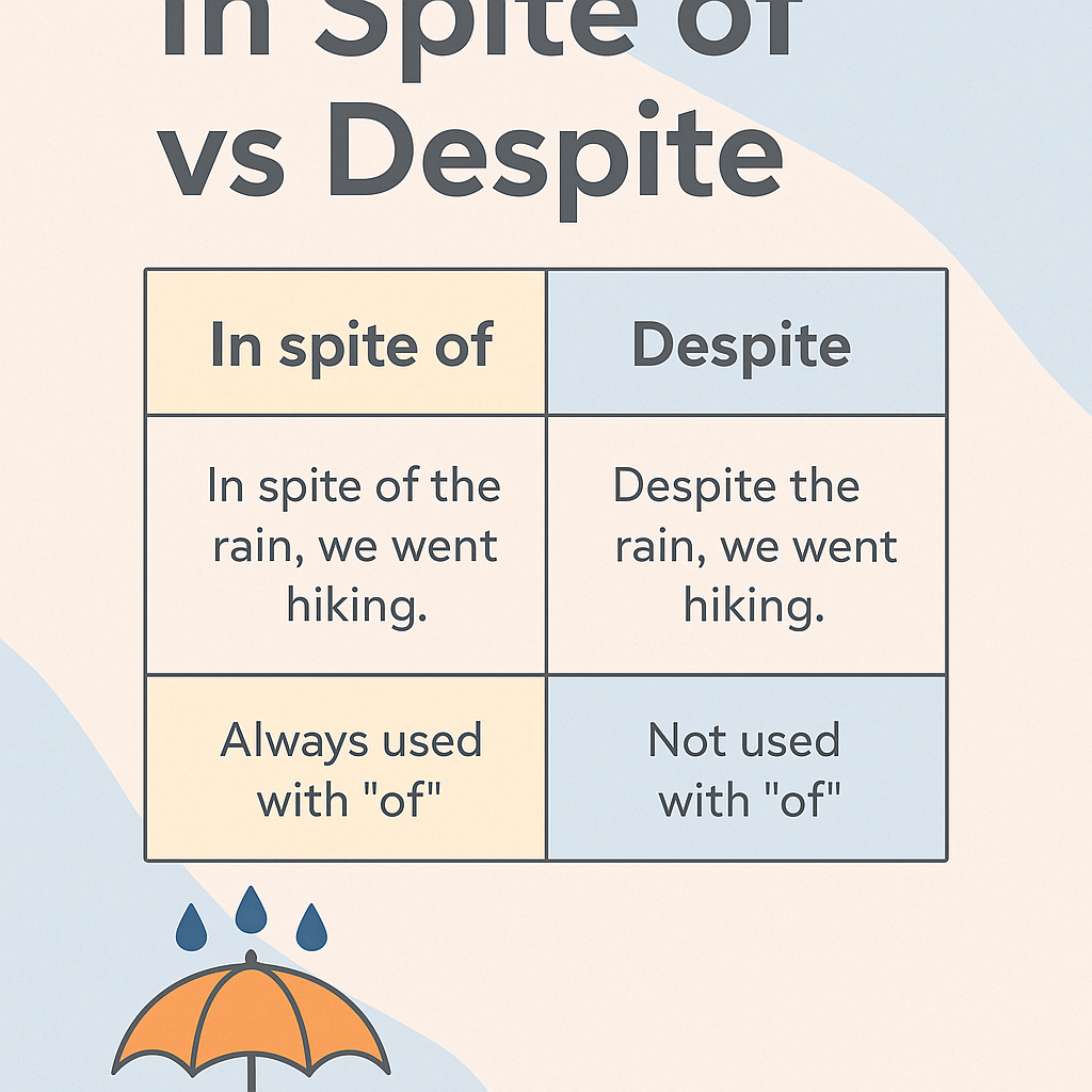 In Spite vs Despite