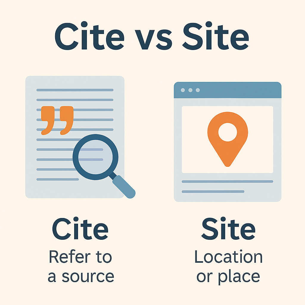 Cite vs Site