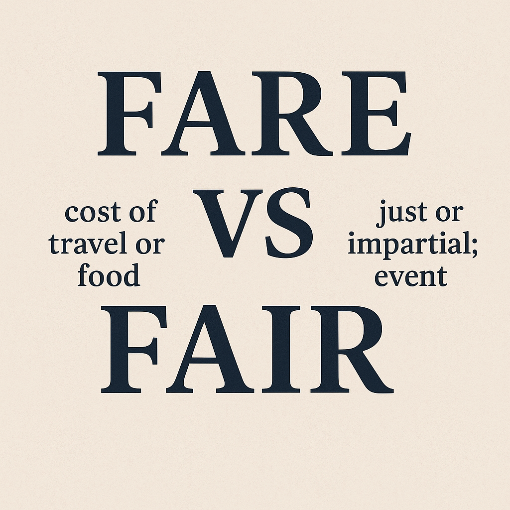 fare vs fair