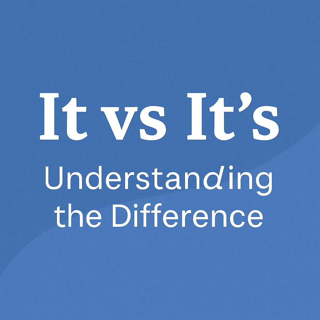 It vs It's