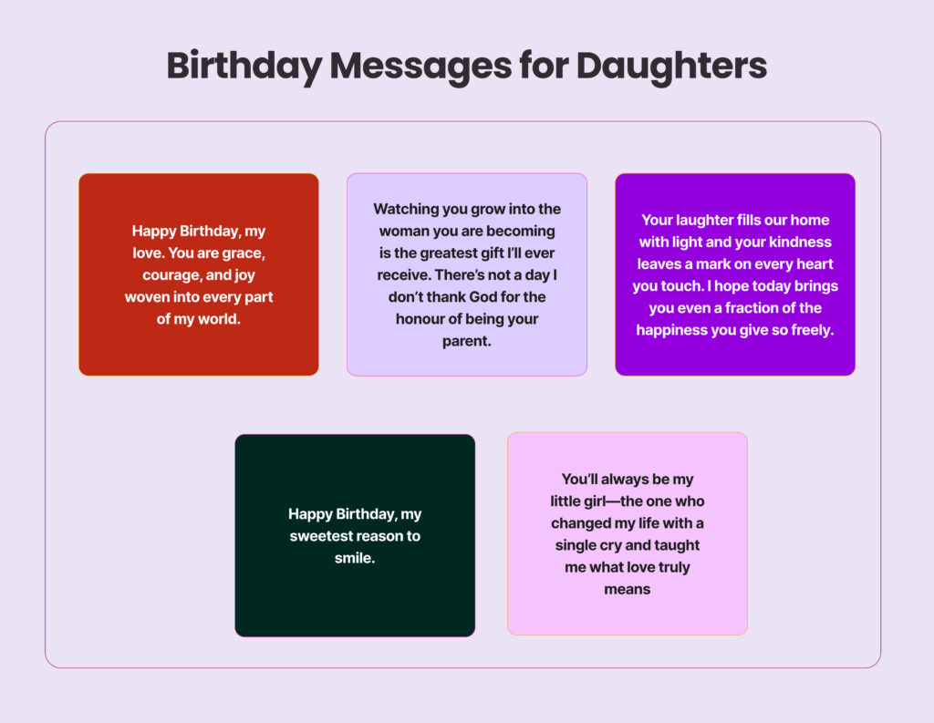 Birthday Messages and Wishes for Daughters