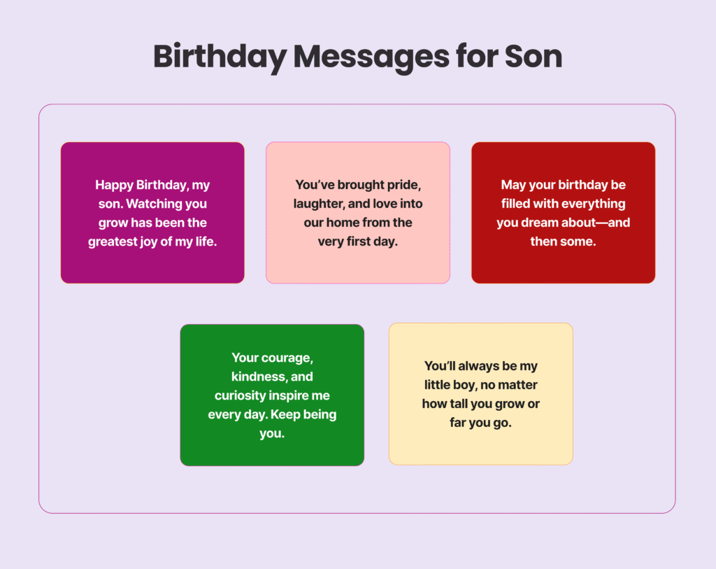 Birthday Messages and Wishes for Son