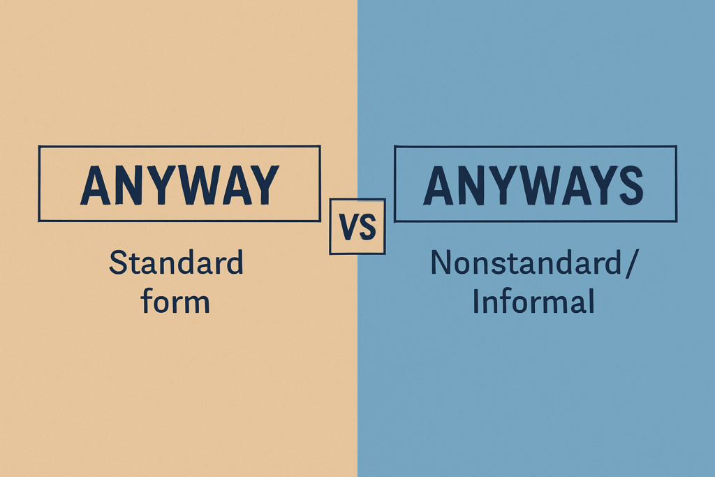 Anyway vs Anyways